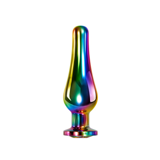 Rainbow Metal Plug - Medium - My Sex Toy Hub