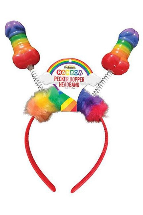 Rainbow Pecker Bopper Headband - My Sex Toy Hub