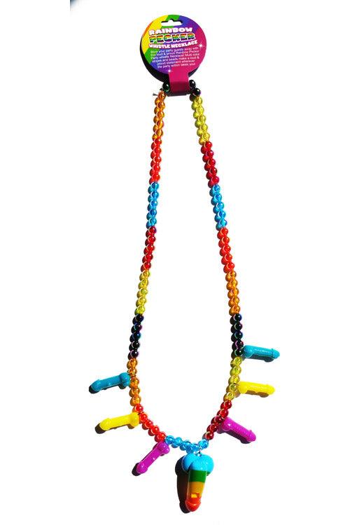 Rainbow Pecker Whistle Necklace - My Sex Toy Hub