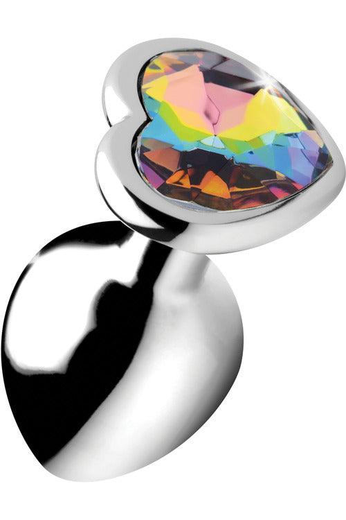 Rainbow Prism Heart Anal Plug - Medium - My Sex Toy Hub