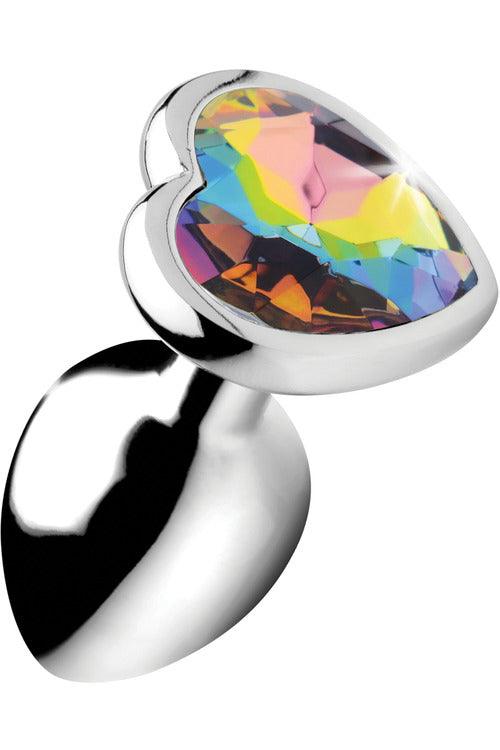 Rainbow Prism Heart Anal Plug - Small - My Sex Toy Hub