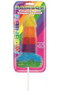 Rainbow Sweet & Sour Gummy Pecker - My Sex Toy Hub