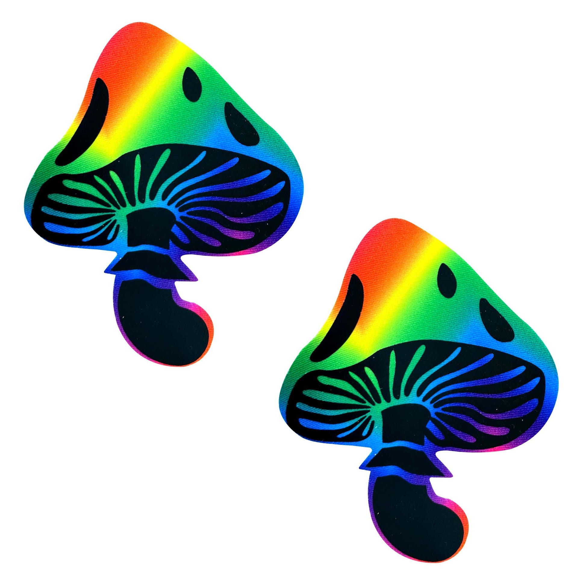 Rainbow Trippin' Psychedelic Toadstool Nipple Cover Pasties - My Sex Toy Hub