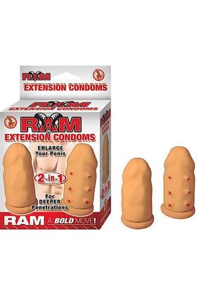 Ram Extension Condoms - Flesh - My Sex Toy Hub