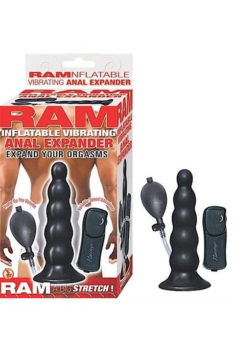 Ram Inflatable Vibrating Anal Expander - Black - My Sex Toy Hub