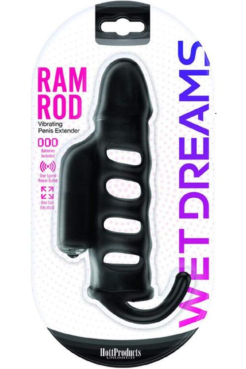 Ram Rod Vibrating Penis Extender - Black - My Sex Toy Hub