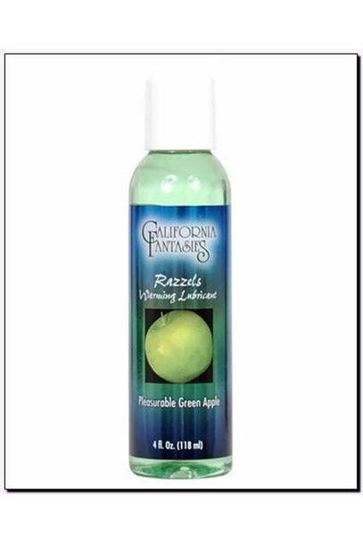 Razzels Warming Lubricant - Pleasurable Green Apple - 4 Oz. Bottle - My Sex Toy Hub