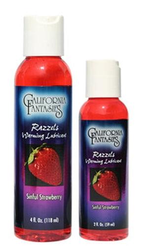 Razzels Warming Lubricant - Sinful Strawberry - 2.5 Oz. Bottle - My Sex Toy Hub