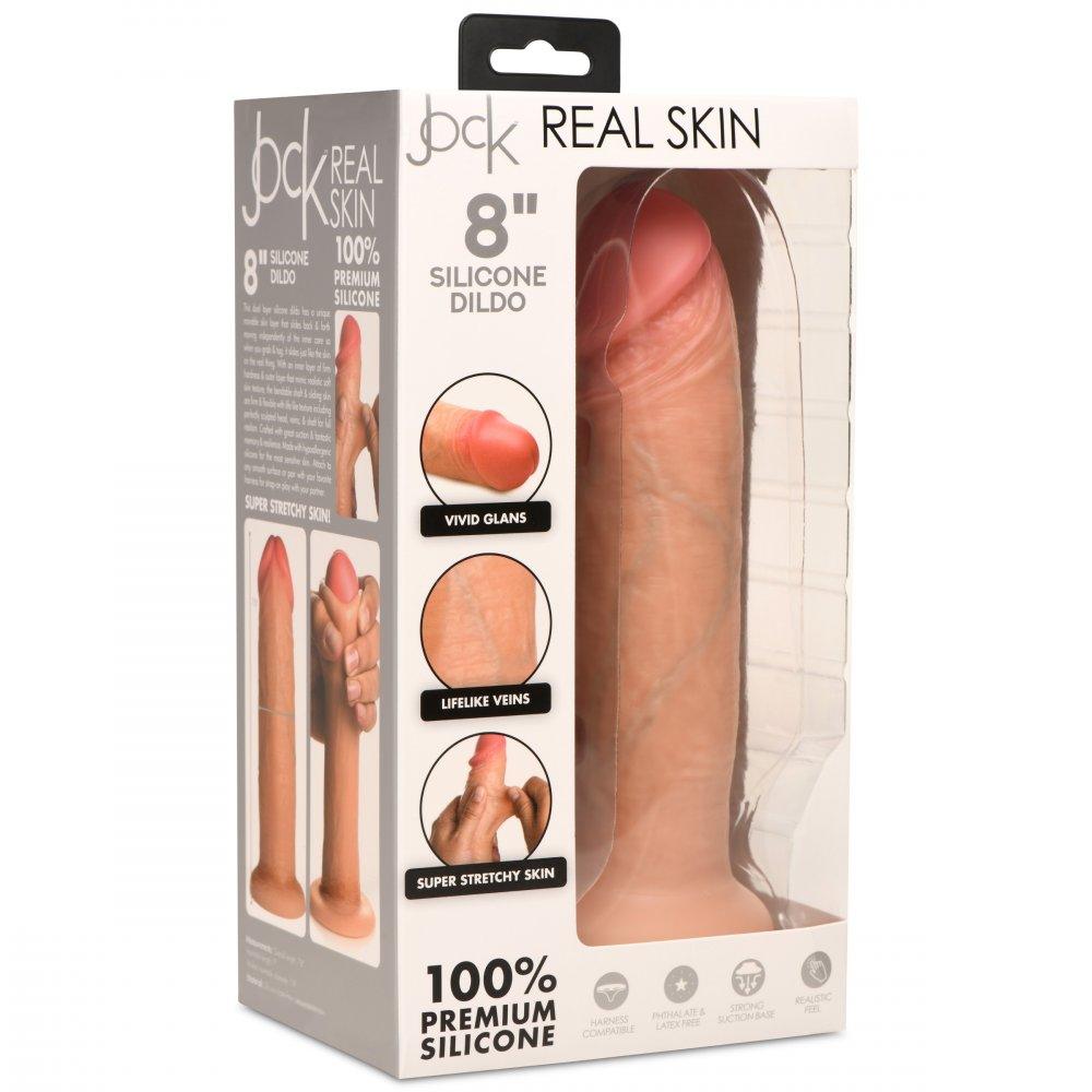 Real Skin Silicone Dildo - 8 Inch - My Sex Toy Hub