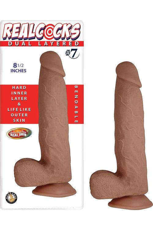 Realcocks Dual Layered #7 - Brown - My Sex Toy Hub