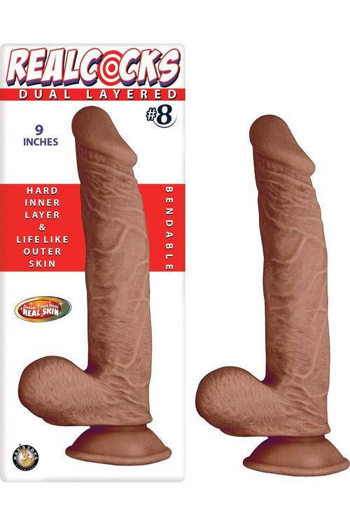 Realcocks Dual Layered #8 - Brown - My Sex Toy Hub