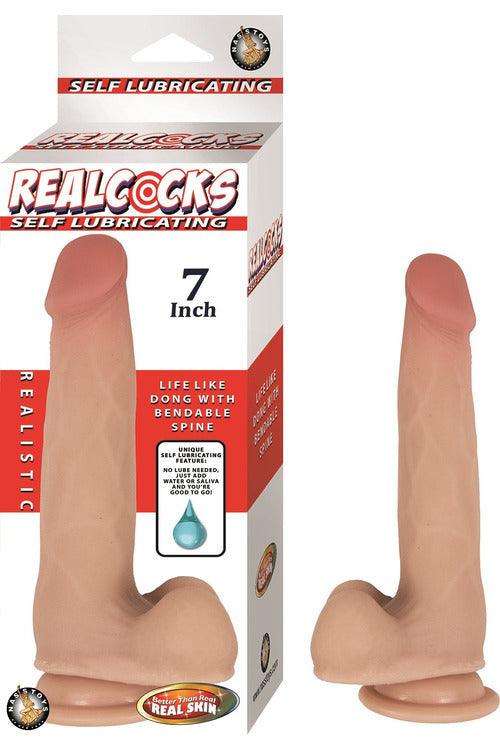 Realcocks Self Lubricating Dong - 7 Inch - Flesh - My Sex Toy Hub