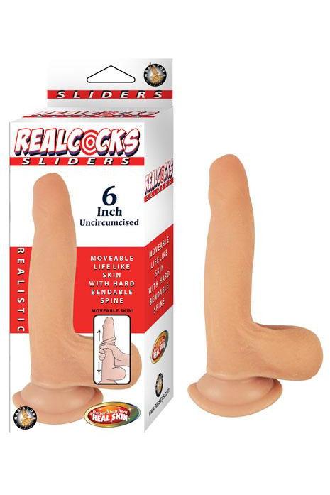 Realcocks Sliders 6" Uncircumsized - Flesh - My Sex Toy Hub
