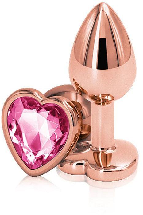 Rear Assets - Rose Gold Heart - Small - Pink - My Sex Toy Hub