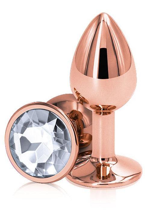 Rear Assets - Rose Gold - Small - Clear - My Sex Toy Hub