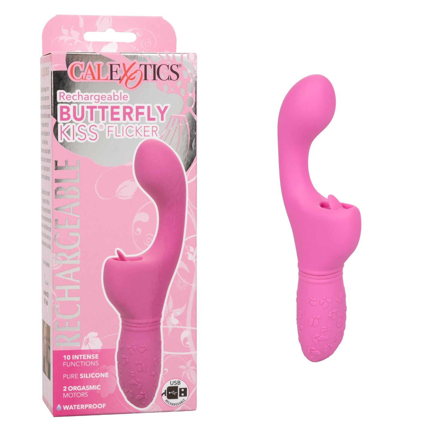 Rechargeable Butterfly Kiss Flicker - Pink - My Sex Toy Hub