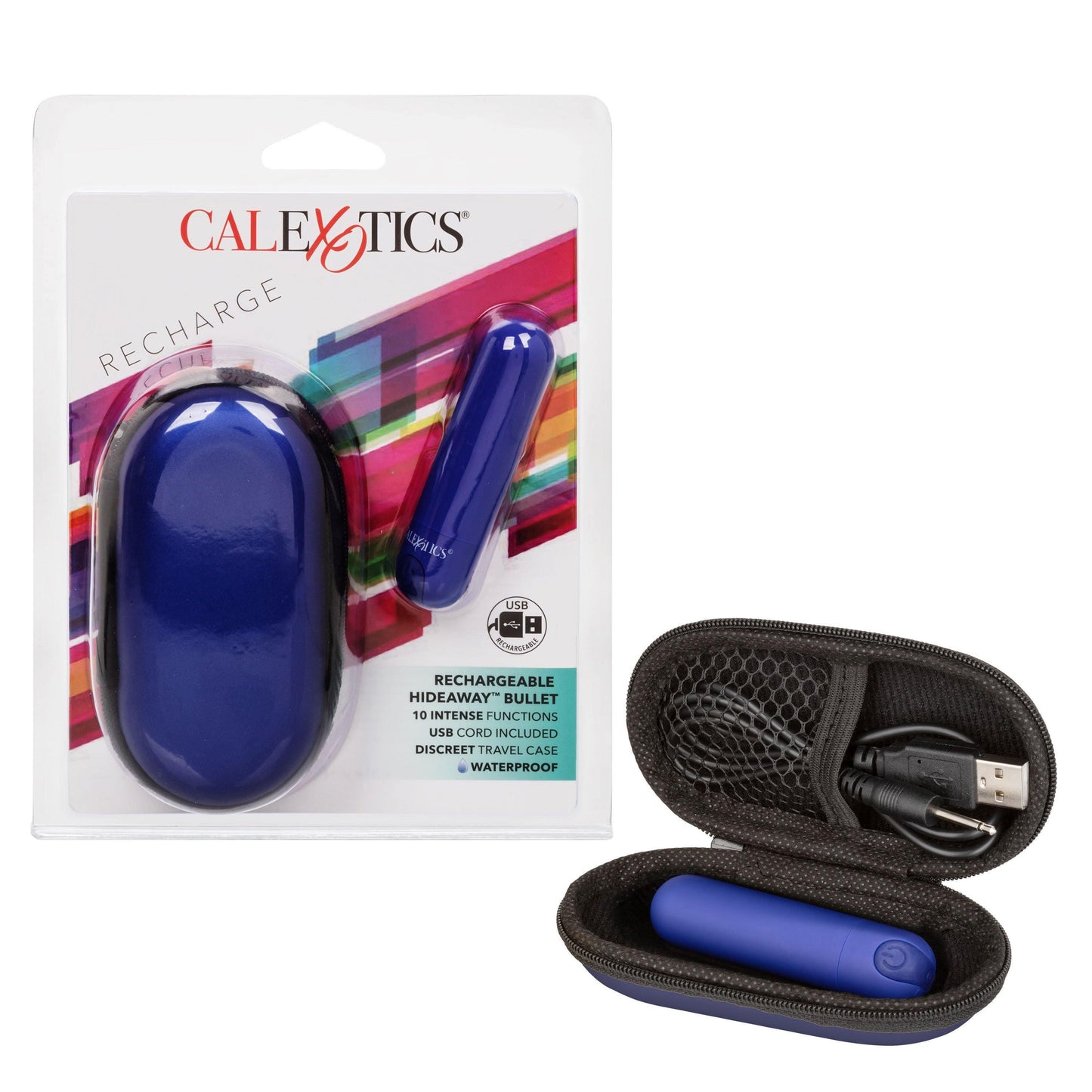 Rechargeable Hideaway Bullet - Blue - My Sex Toy Hub