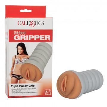 Ribbed Gripper Tight Pussy Grip - Tan - My Sex Toy Hub