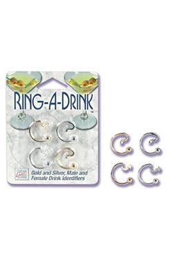 Ring a Drink Gold and Silver Male and Female Drink Identifiers - My Sex Toy Hub