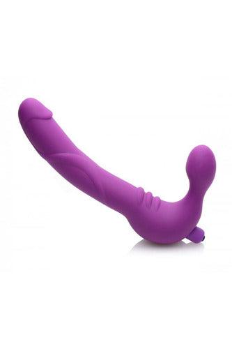 Royal Revolver Vibrating Strapless Strap- on Dildo - Purple - My Sex Toy Hub