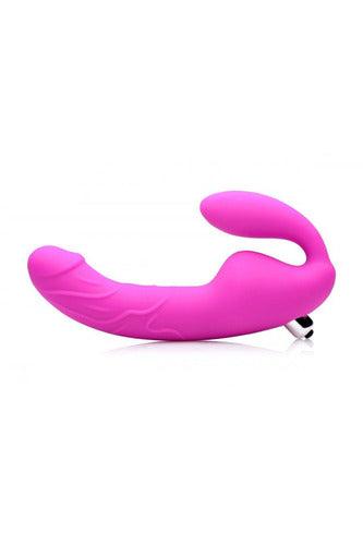 Royal Rider Vibrating Strapless Strap- on Dildo - Pink - My Sex Toy Hub