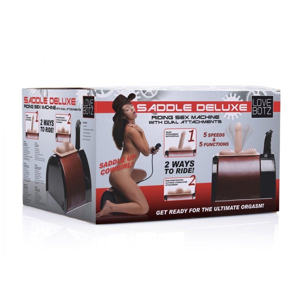 Saddle Deluxe Riding Sex Machine with Dual Attachments - My Sex Toy Hub