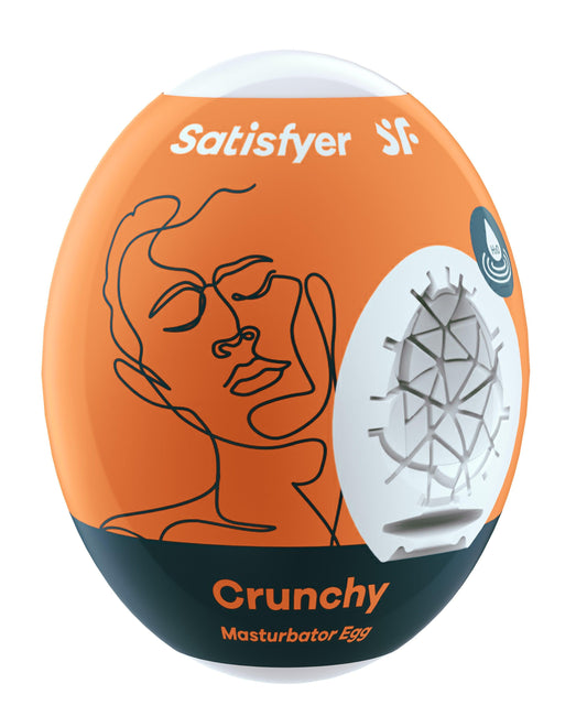 Satisfyer Masturbator Egg - Crunchy - Orange - My Sex Toy Hub