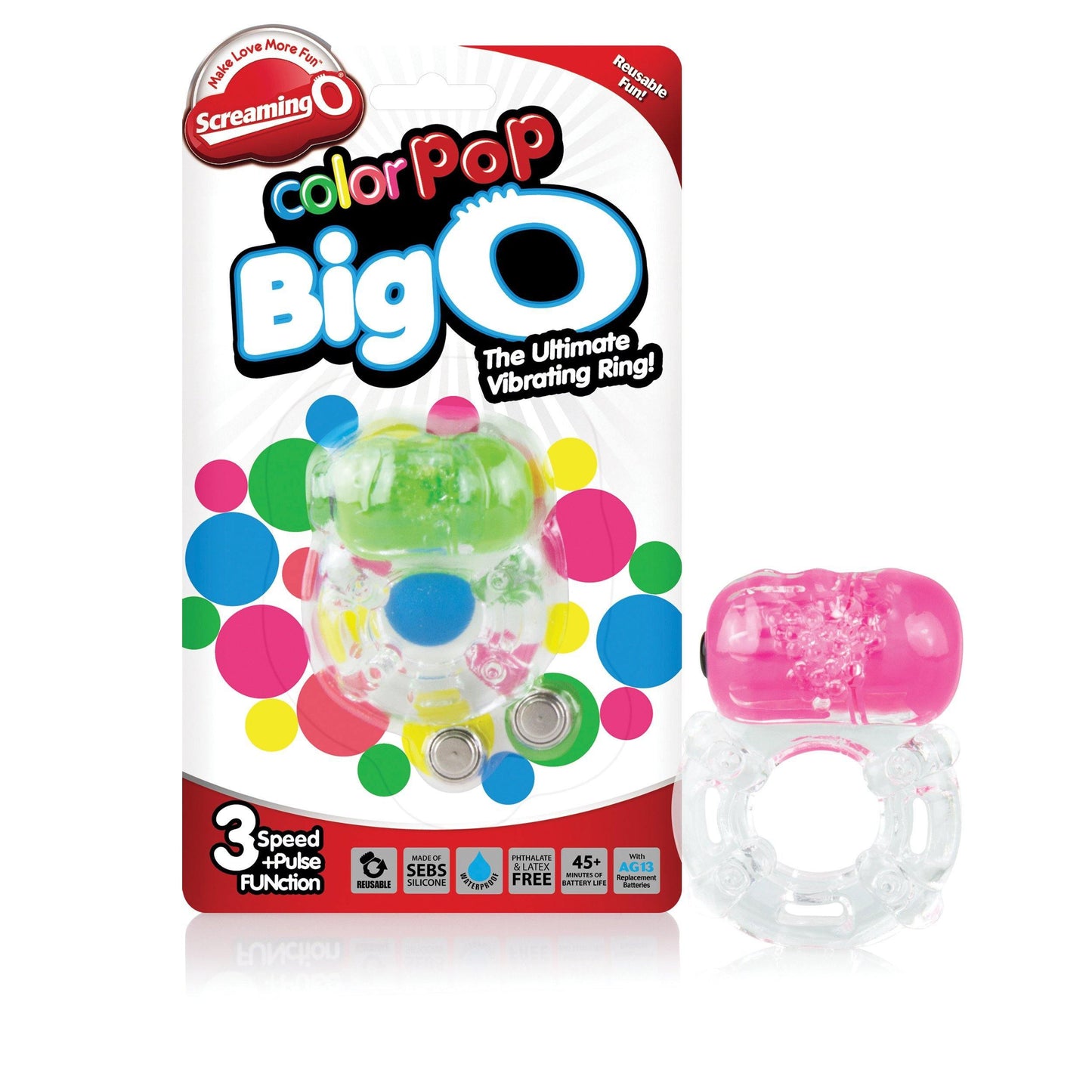 Screaming O Colorpop Big O - 6 Count Box - Assorted Colors - My Sex Toy Hub
