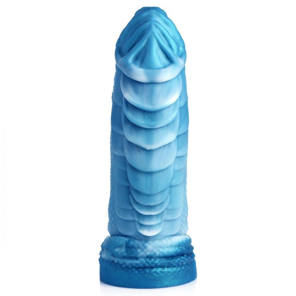 Sea Serpent Blue Scaly Silicone Monster Dildo - My Sex Toy Hub