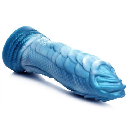 Sea Serpent Blue Scaly Silicone Monster Dildo - My Sex Toy Hub