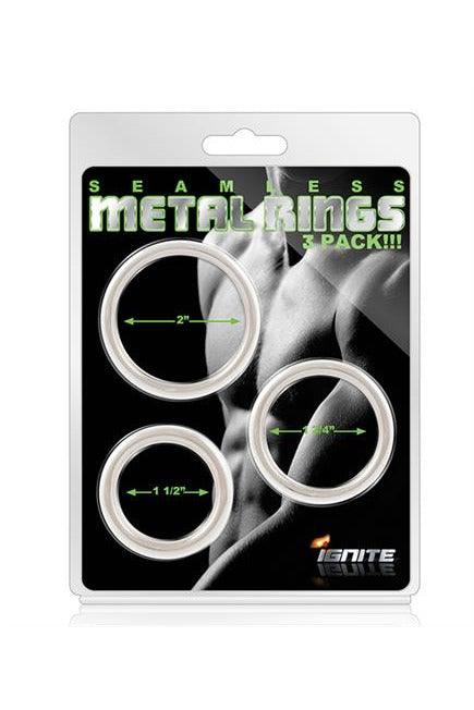Seamless Metal Rings - 3 Pack - My Sex Toy Hub