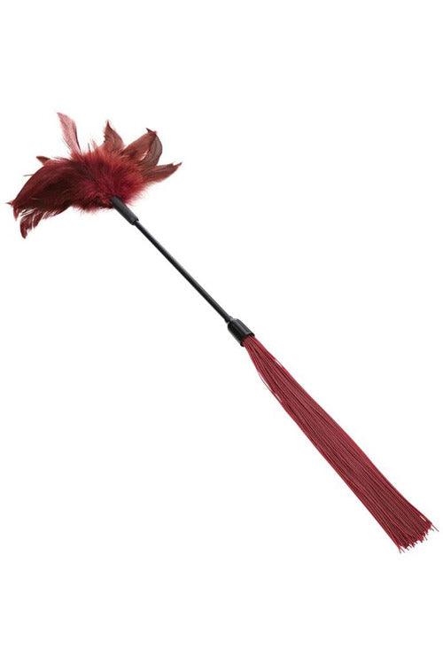 Sex and Mischief Enchanted Feather Tickler - Burgundy - My Sex Toy Hub