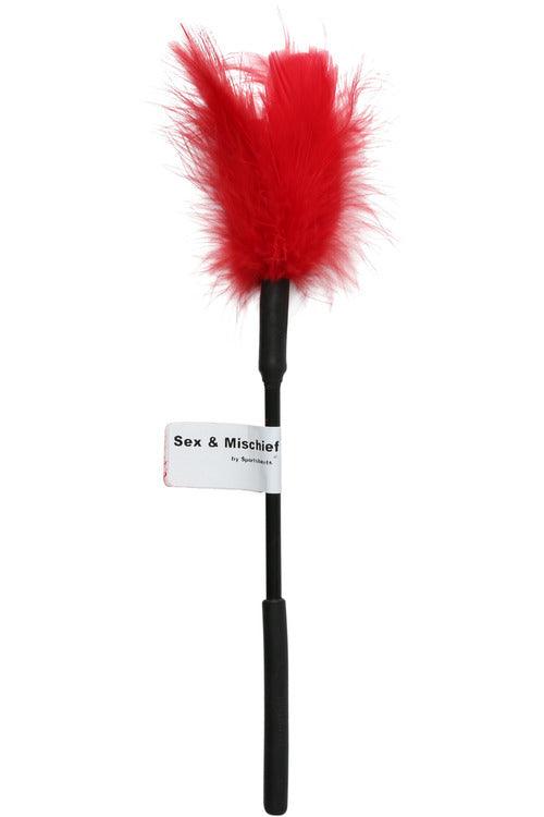 Sex and Mischief Feather Tickler - Red - My Sex Toy Hub