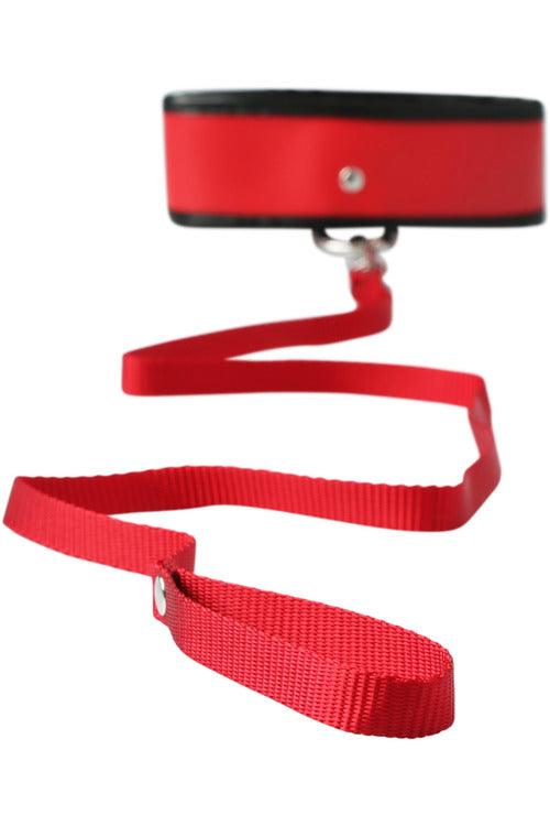 Sex and Mischief Leash and Collar - Red - My Sex Toy Hub