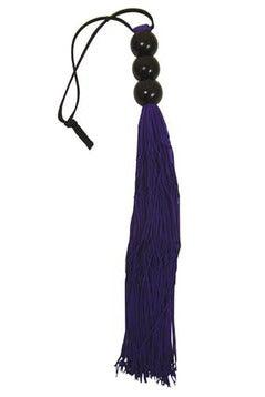 Sex and Mischief Rubber Whip Small 10 Inch - Purple - My Sex Toy Hub