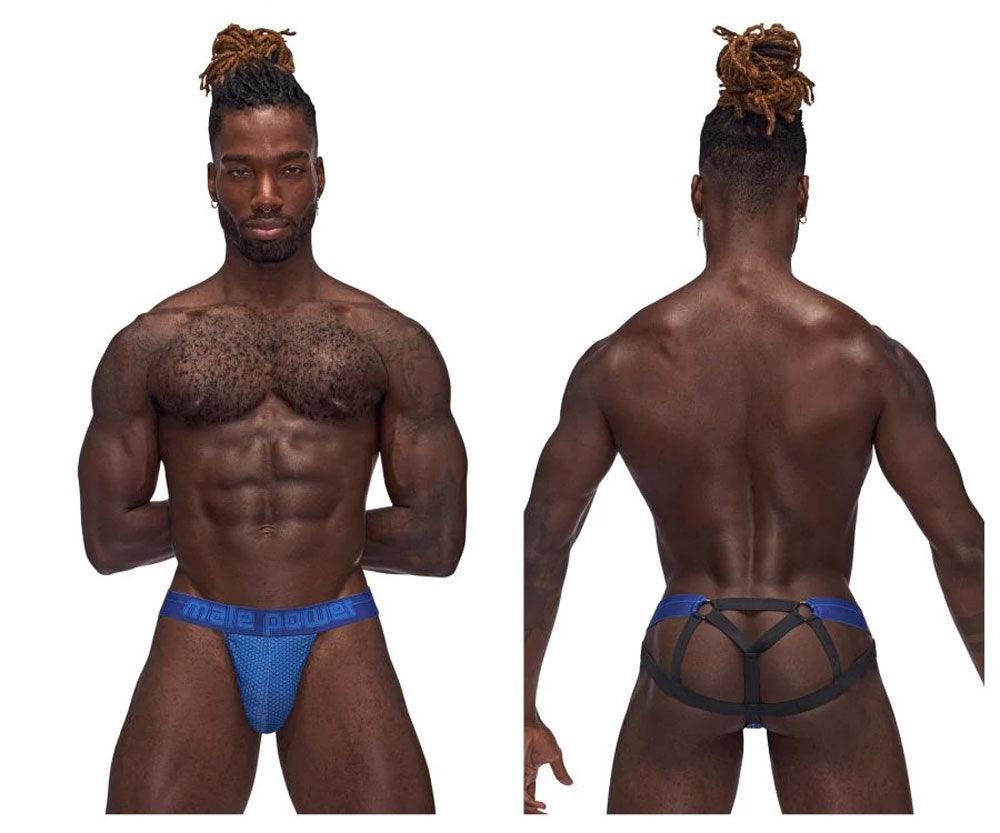 Sexagon Strappy Ring Jock - Large/x-Large - Royal - My Sex Toy Hub