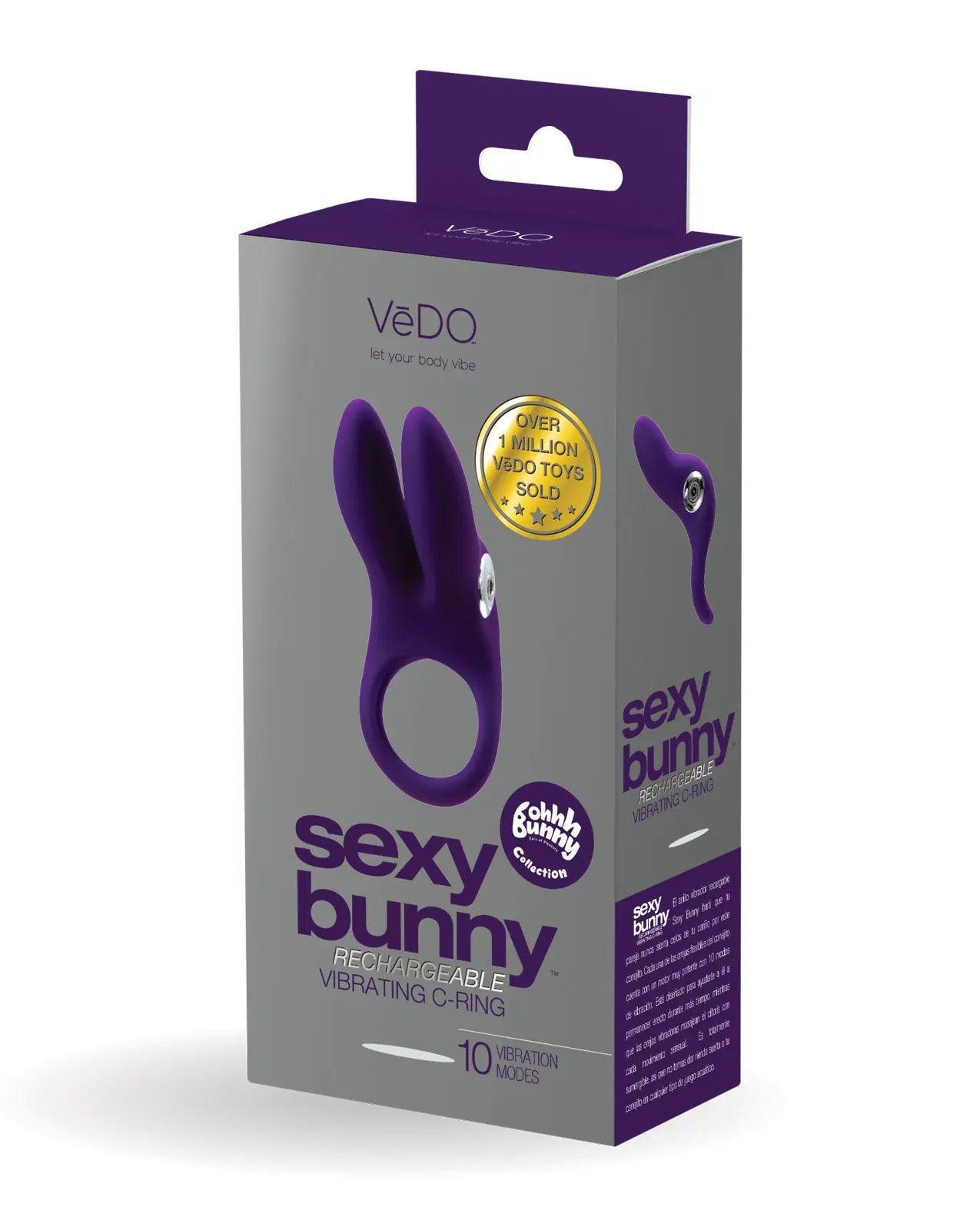 Sexy Bunny Rechargeable Ring - Deep Purple - My Sex Toy Hub