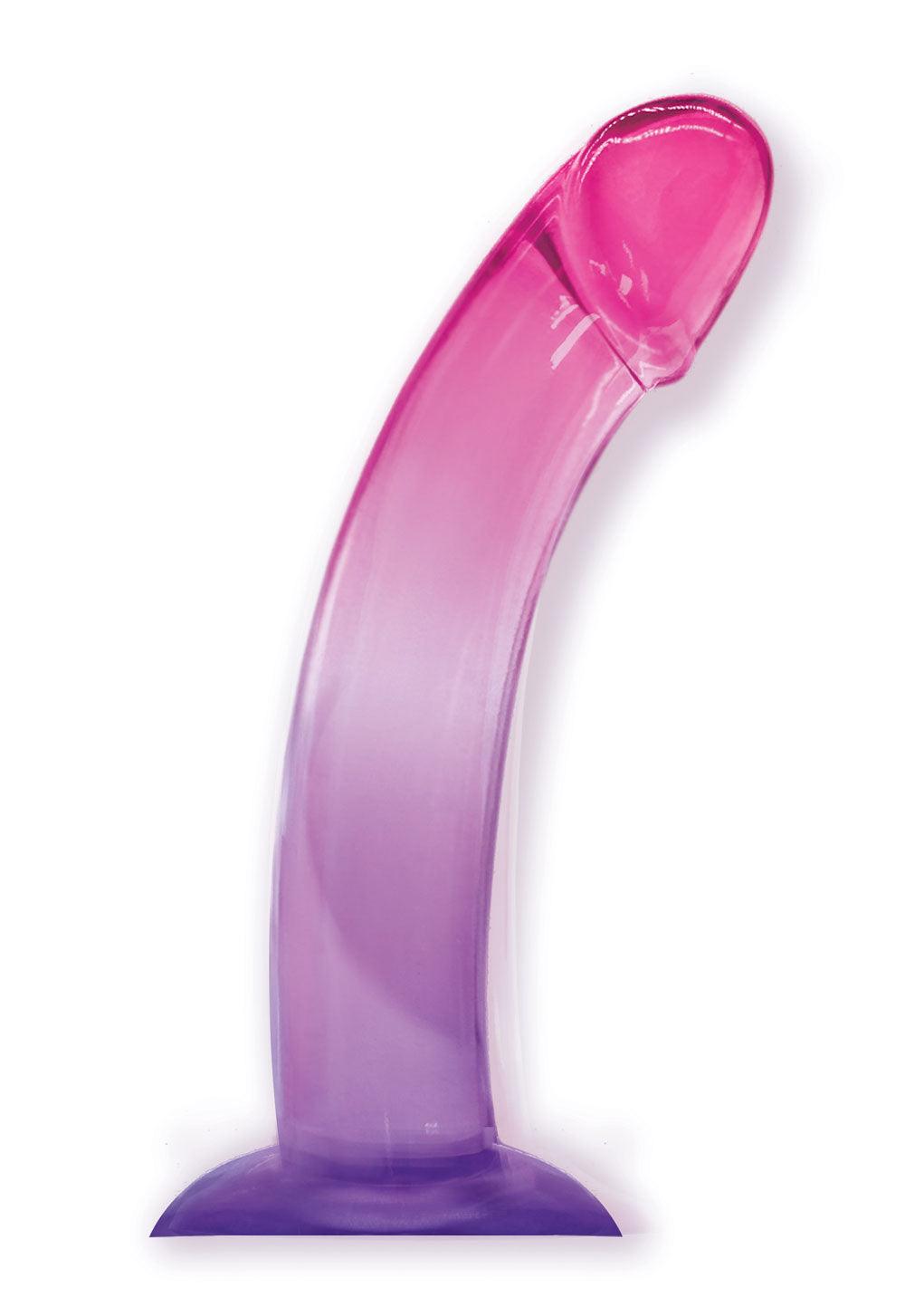 Shades, 8.25" Smoothie Jelly Tpr Gradient Dong - Purple and Pink - My Sex Toy Hub