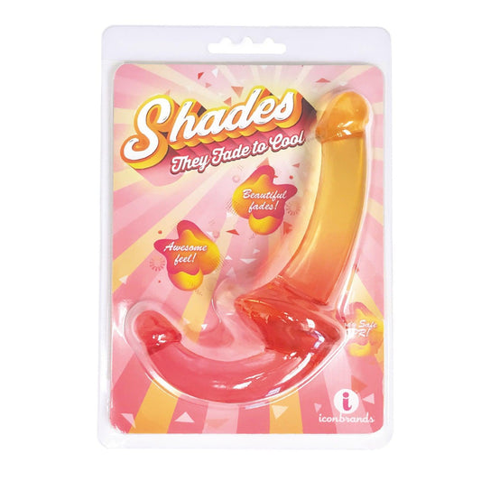 Shades - 9.5 Inch Strapless Double Dong - Pink to Orange - My Sex Toy Hub