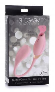 Shegasm 8x Tandem Plus Silicone Suction Clit Stimulator and Egg - My Sex Toy Hub