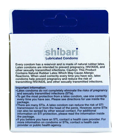 Shibari Lubricated Condoms - 3 Pack - My Sex Toy Hub