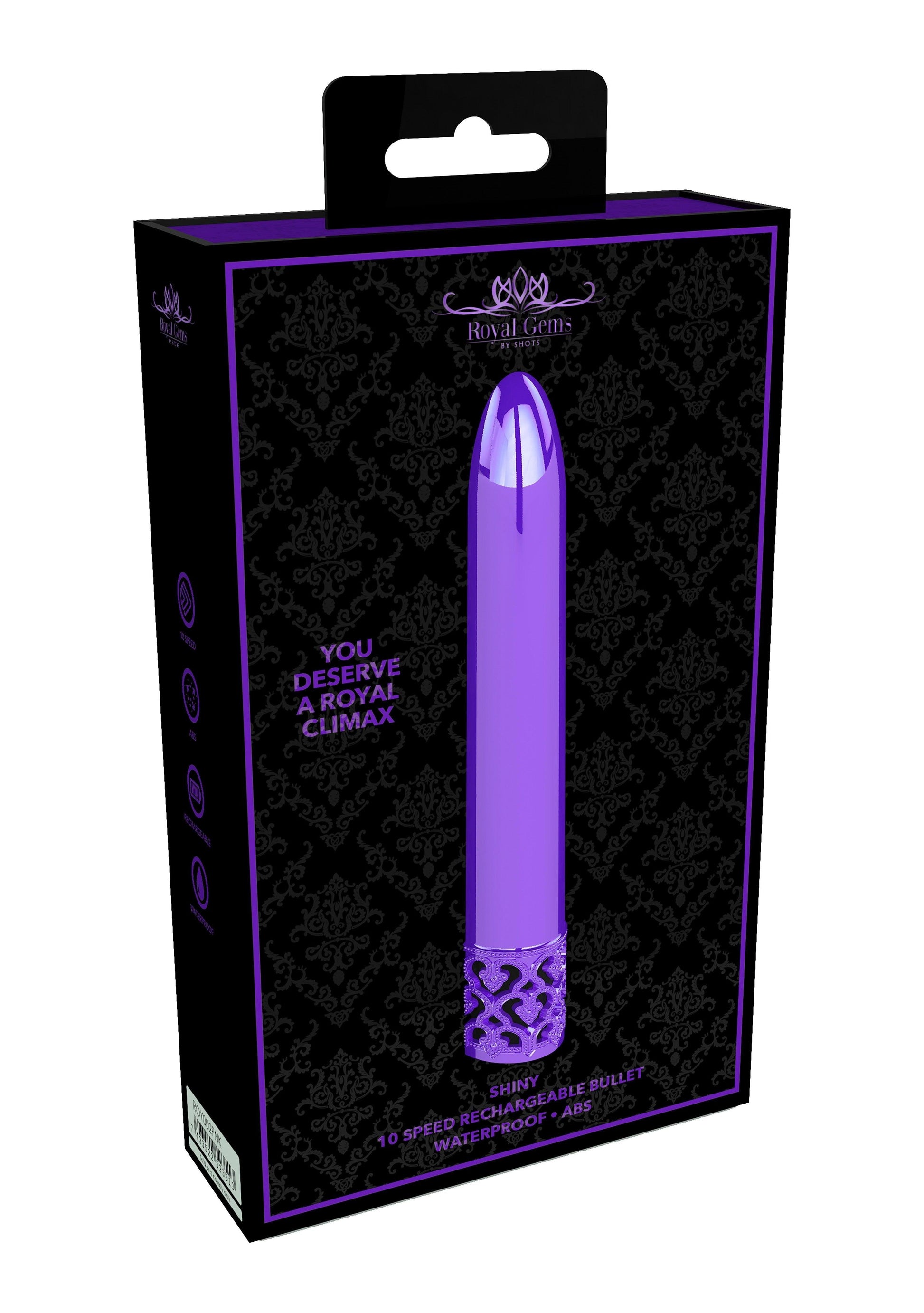 Shiny - Rechargeable Abs Bullet - Purple - My Sex Toy Hub