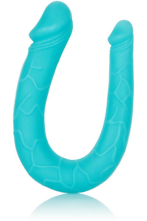 Silicone Double Dong Ac/dc Dong - Teal - My Sex Toy Hub