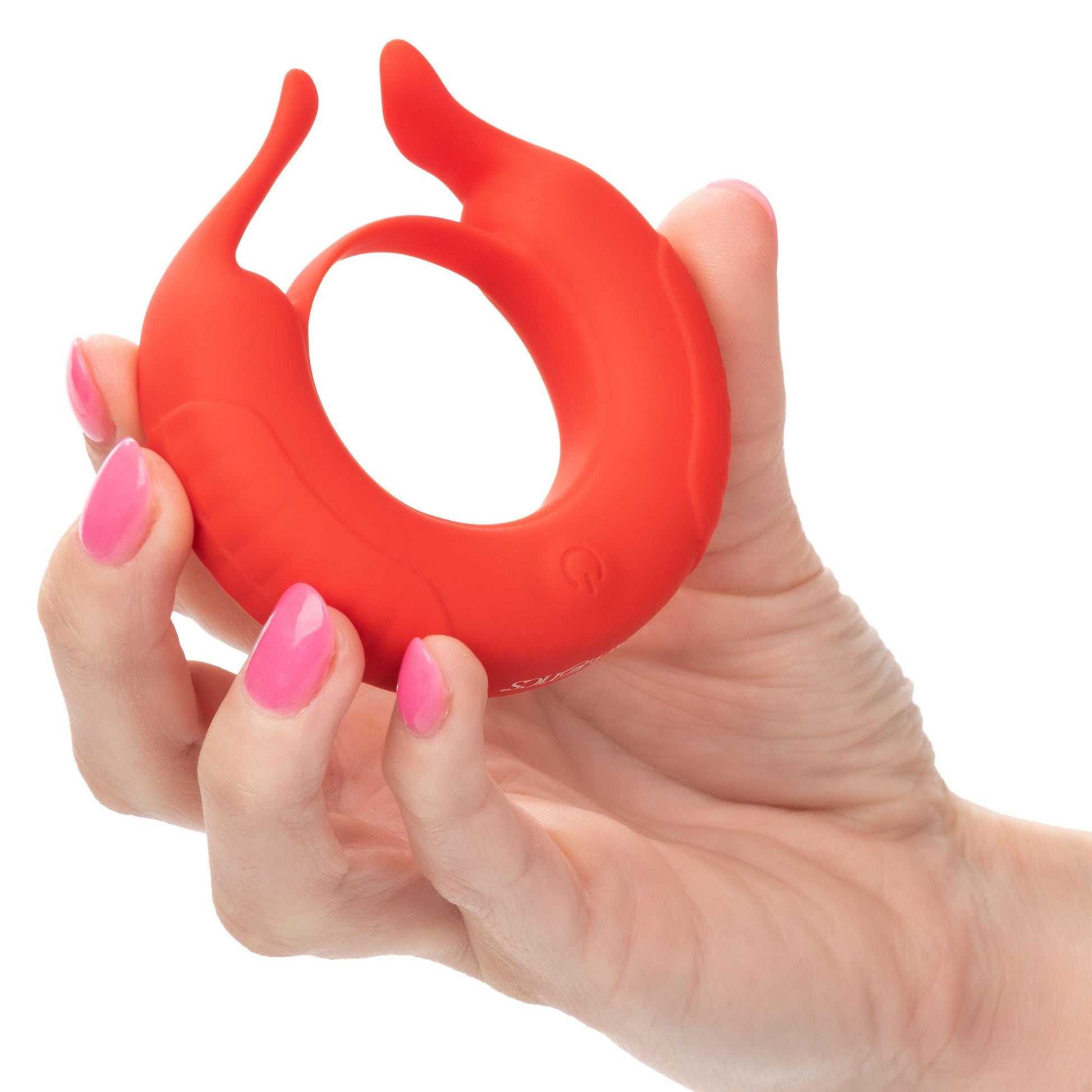Silicone Rechargeable Taurus Enhancer - Red - My Sex Toy Hub