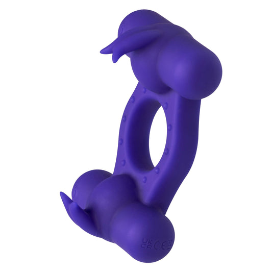 Silicone Rechargeable Triple Orgasm Enhancer - Purple - My Sex Toy Hub