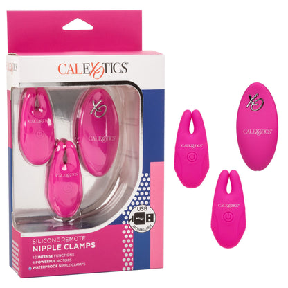 Silicone Remote Nipple Clamps - Pink - My Sex Toy Hub
