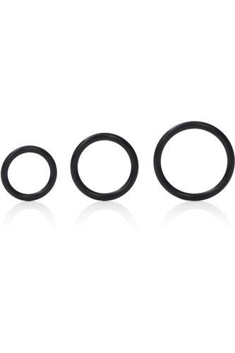 Silicone Support Rings - Black - My Sex Toy Hub