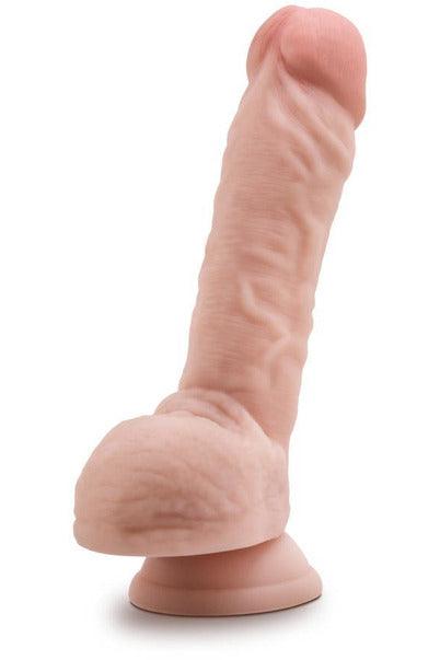 Silicone Willy's - 9 Inch Silicone Dildo With Balls - Vanilla - My Sex Toy Hub