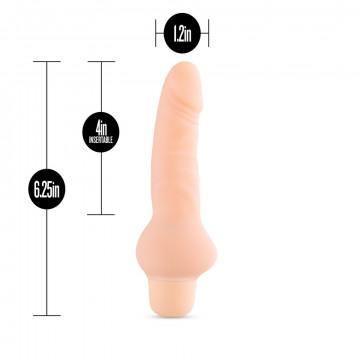 Silicone Willy's - Cowboy - 6.25 Inch Vibrating Dildo - Vanilla - My Sex Toy Hub