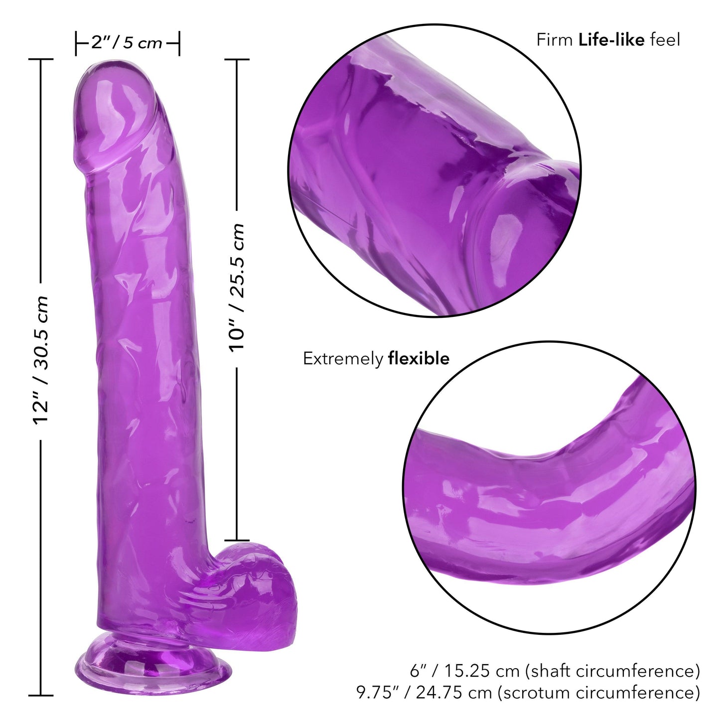 Size Queen 10 Inch - 25.5cm - Purple - My Sex Toy Hub